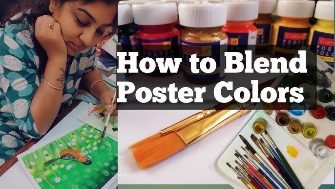 How to paint with Poster Colours  Poster color painting. - Jdarts 08 