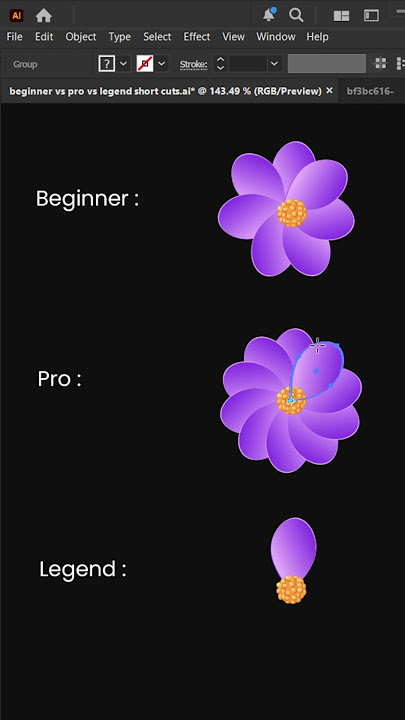 Beginner vs pro vs legend in Adobe Illustrator cc Tutorial