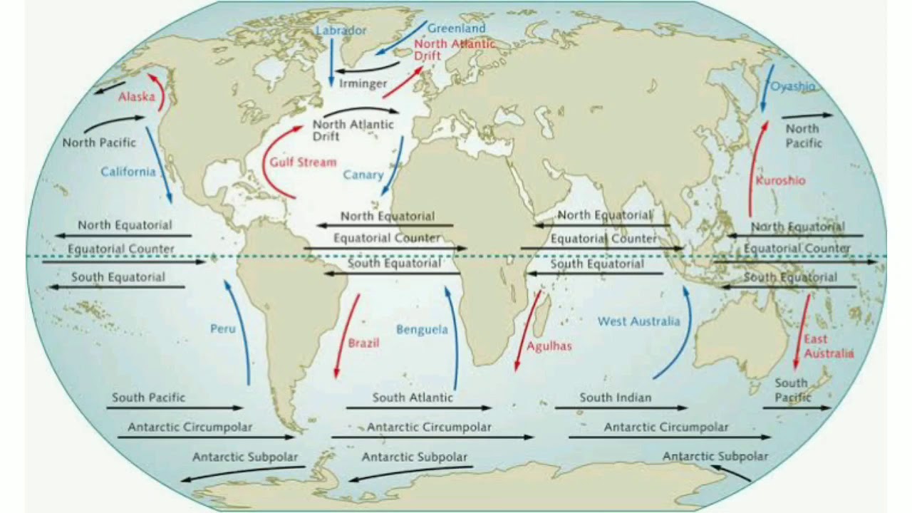 World s oceans. Карта течений Ирмингера-течение. Гольфстрим и Холодное течение название.