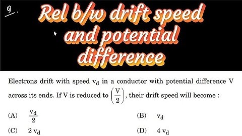Pyq 2024 CBSE|Relationship Between Drift Speed and Potential Difference Explained | Class 12 Physics