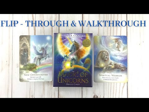 The Magic Of The Unicorn Oracle Cards Flip Through, Walkthrough, Unboxing Oracle Deck, Diana Cooper