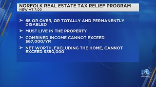 Norfolk offering real estate tax relief for those who are eligible