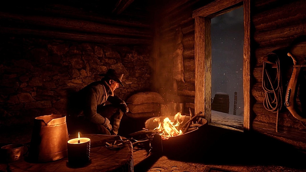 Take Refuge From A Blizzard At An Abandoned Mountain Shack With Arthur Morgan | RDR2 ASMR