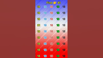 Find 81 Odd Number #puzzle #education #quiz #iqtest #riddles #find #math #ढूंढो #iq #challenge