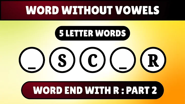 Guess the 5 Letter Word without Vowels: End with R | Puzzle World Sunita