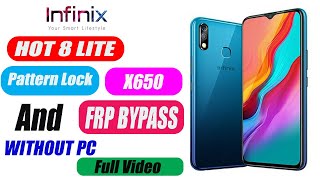 Infinix Hot 8 Lite Hard Reset|X650 FRP Bypass Without PC|Remove Google Acount Lock|Gurchani Official