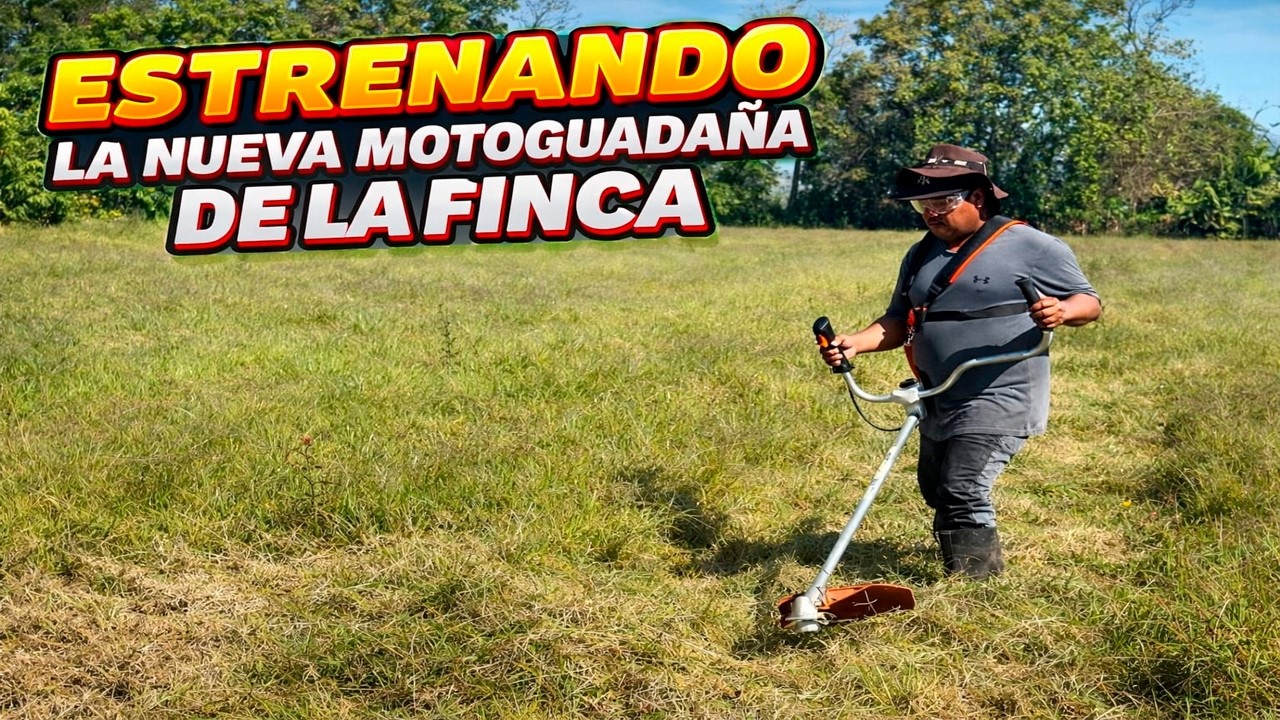 Usando POR PRIMERA VEZ la MOTOGUADAÑA para CORTAR EL ZACATE en La Finca del Patechucho