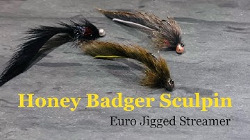 How to tie the Honey Badger Sculpin.  Top EURO jigged STREAMER