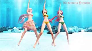 Splash Free - Rena, Yuno, Haku Mmd