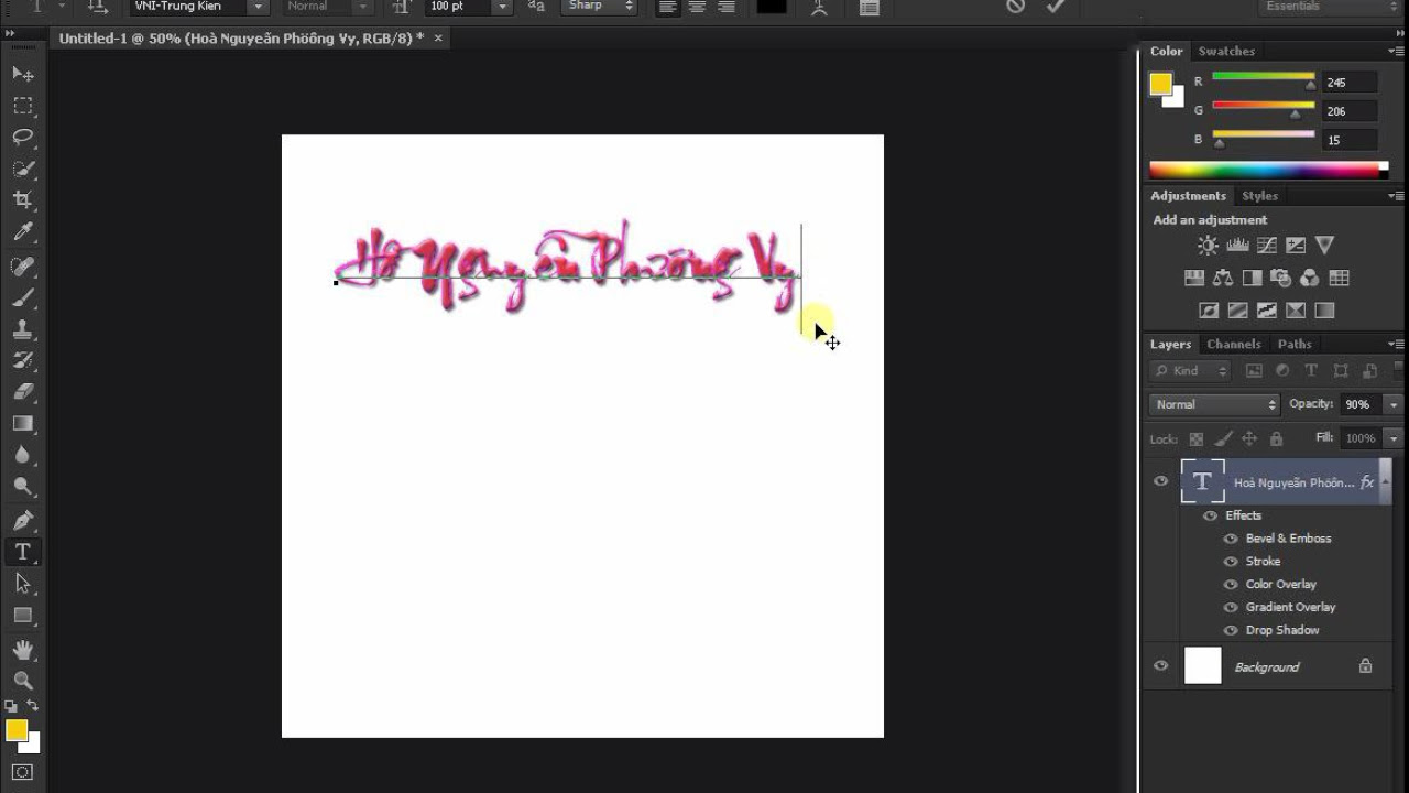 Cách viết tiếng việt có dấu trong Photoshop đơn giản - youtube