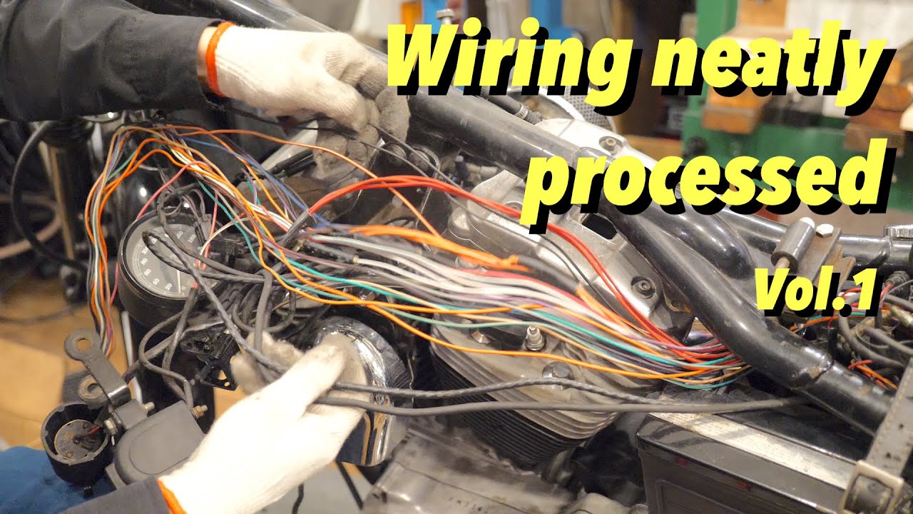 スポーツスターノーマルワイヤーでアタックバー配線へこみ加工有