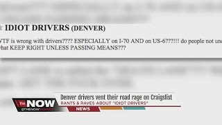 Denver drivers vent their road rage on Craigslist