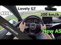 2020 | Audi A5 40 TFSI | POV Test Drive + Acceleration 0 - 200 km/h
