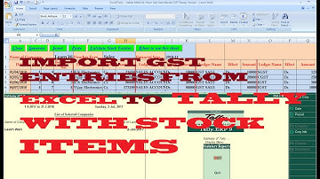 GST ENTRIES FROM EXCEL TO TALLY