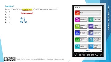 VCAA Mathematical Methods 2009 Exam 2 - MC Question 7