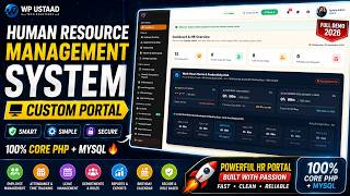 I Built a Complete HR Management System Using Core PHP & MySQL 🔥| Full Project Demo