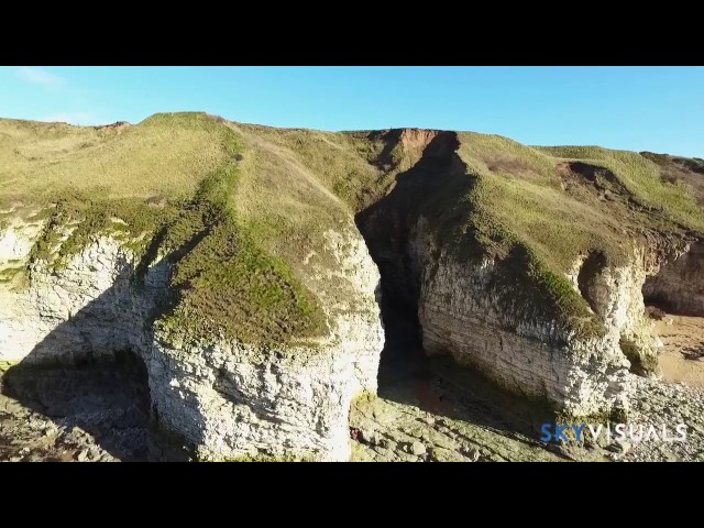 Aerial Drone Filming at North Landing Beach, East Yorkshire