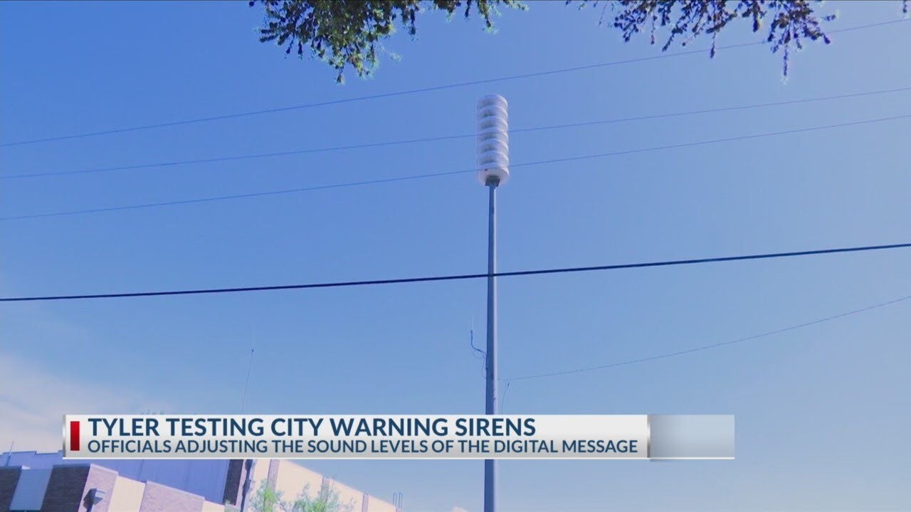 City of Tyler to test warning sirens to adjust sound levels - YouTube