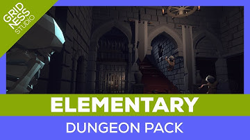 Elementary Dungeon Pack - (Trailer) 3D Low Poly Art for Games by Gridness Studio