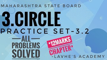 Circle I Class 10th Maharashtra Board I Practice set-3.2 I Maths Part -02