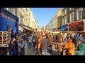 LONDON WALK | Portobello Road Market from Notting Hill Gate Station | England