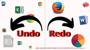 Undo and redo everything in your computer (Ctrl+Z & Ctrl+Y)