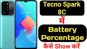 How to enable battery percentage in Tecno Spark 8C || Tecno Spark 8C battery percentage ||