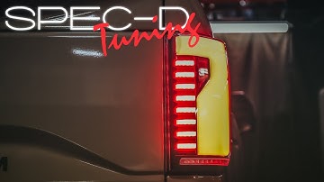 SPECDTUNING LIGHTING TEST VIDEO: 2015-2017 FORD F150 FULL LED SEQUENTIAL TURN SIGNAL TAIL LIGHTS