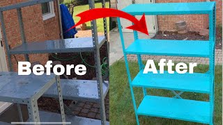 Spray Painting Shelfs | DIY Easy Projects | first time Spray Painting | Free Shelf looks like NEW!
