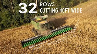 MASSIVE Corn Head Harvests 32 Rows in a Single Pass