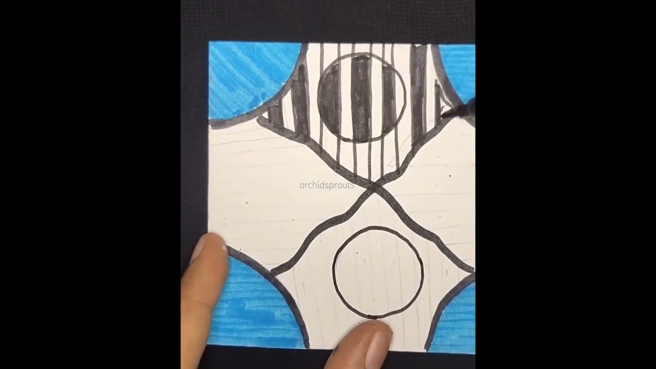 Simple Lines, Bold Balance,  My Mind Needed This Pattern 🖤💙 @OrchidSprouts