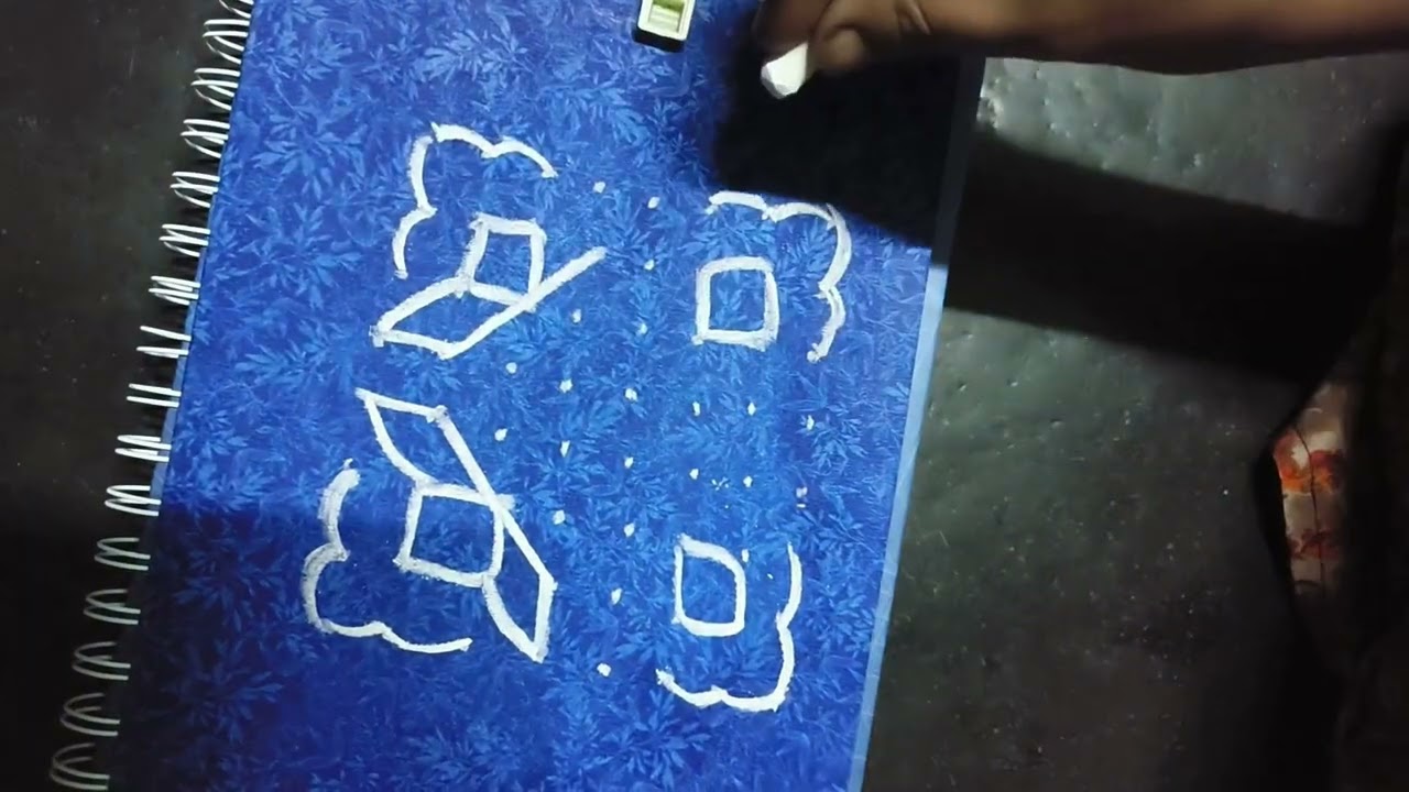 Simple and easy rangoli design 8x8 #indianrangoli #dialyrangoli #muggulu #easyrangoli #viralvideo 