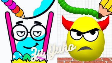 Draw to Smash vs Happy Glass Satisfying ASMR Brain Games