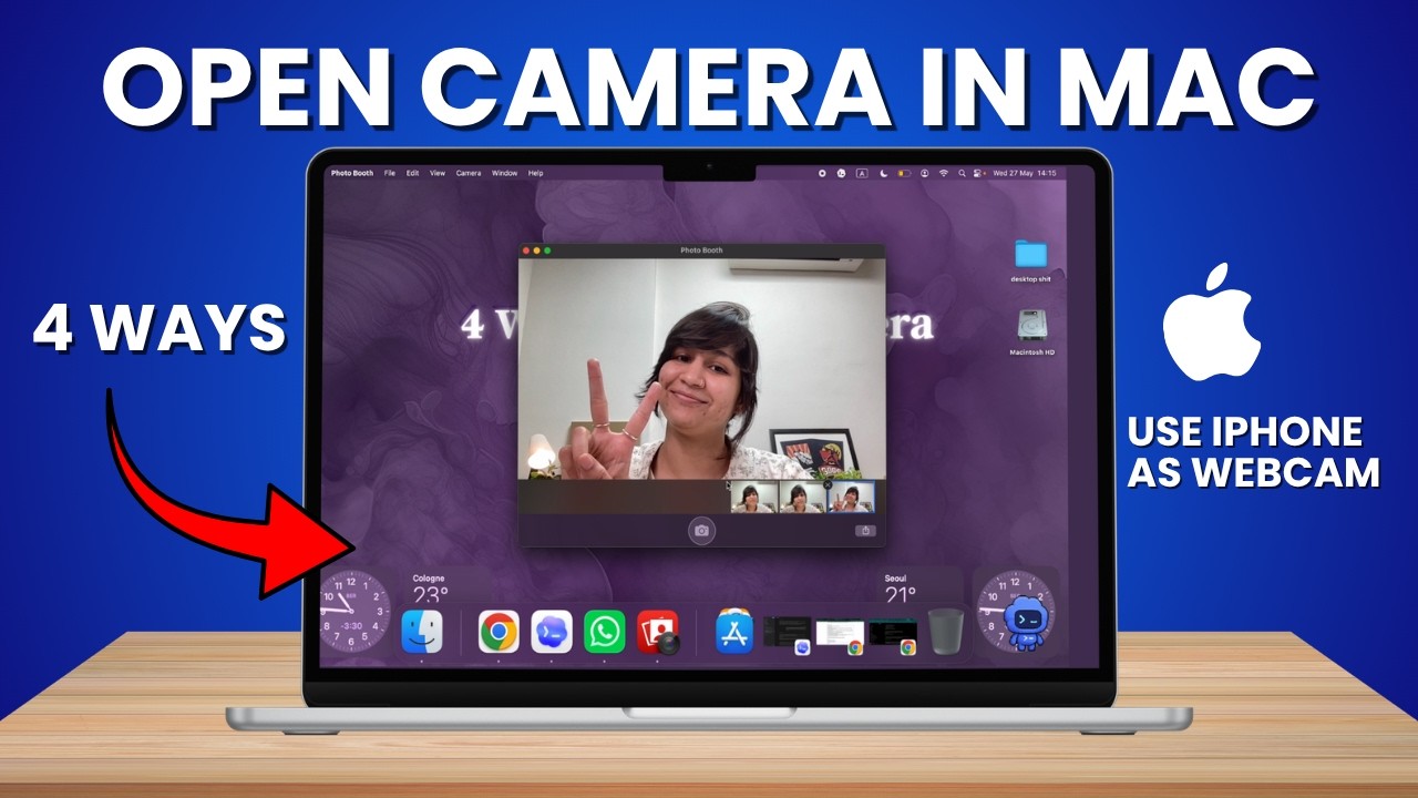 How to Open Camera in Macbook Air, Pro? Use iPhone ... - YouTube