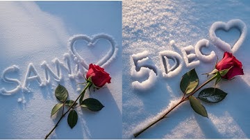 Snow Name Photo Editing ❄️🌹 | AI Rose Name Art with Ideogram | Romantic Name DP