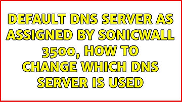 Default DNS server as assigned by SonicWall 3500, how to change which DNS server is used