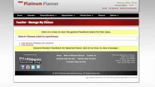 Platinum Planner for instructor