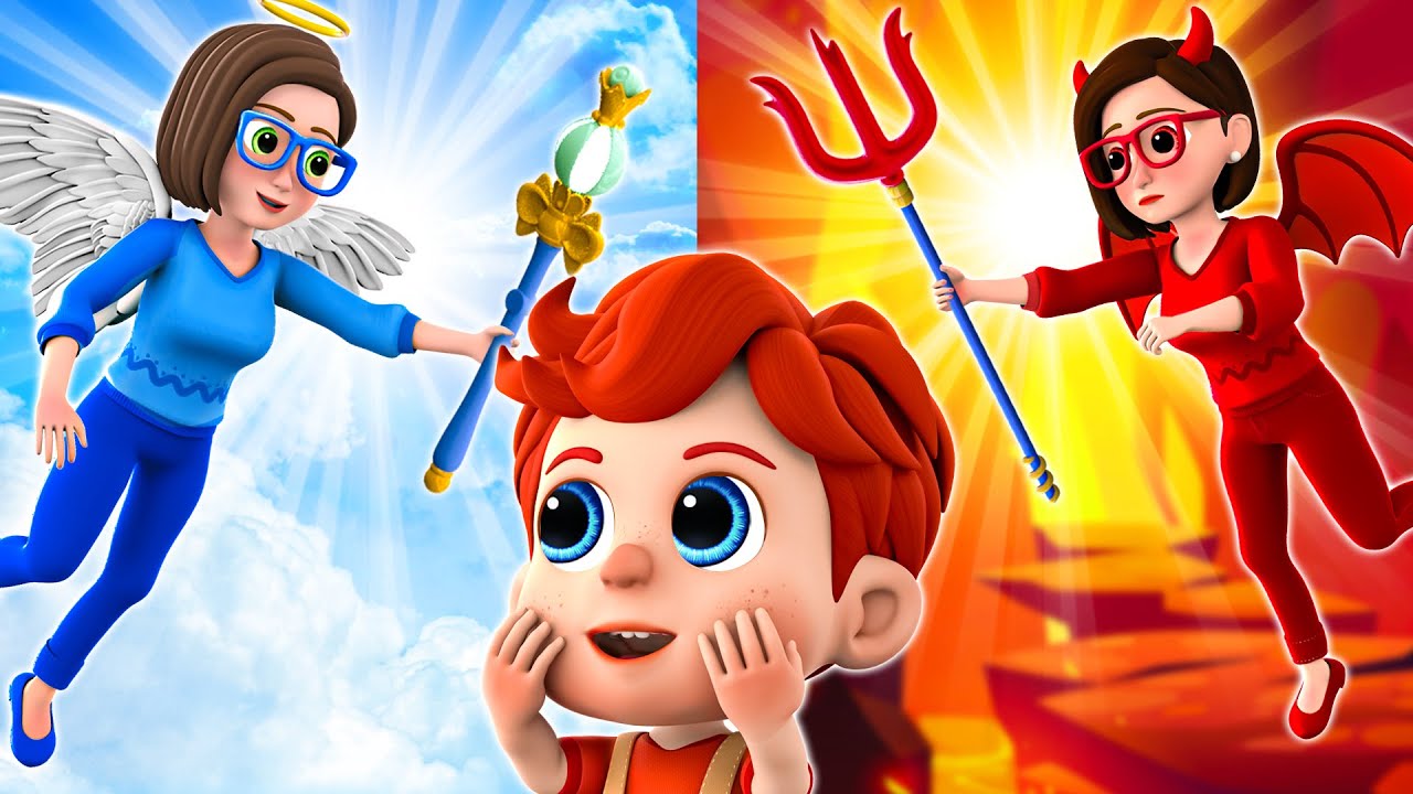 Engel vs Teufel-Mama | Spaßiges Lied für Kinder | Kinderreime & Kindersongs | YoNeo Deutsch