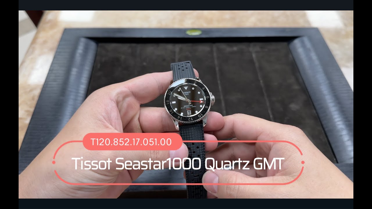 Tissot Seastar1000 Quartz GMT T120 852 17 051 00 - YouTube