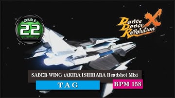 [PIU vs DDR] REMIX - SABER WING (AKIRA ISHIHARA Headshot Mix) D22