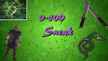 Skyrim How To Get Level 100 Sneak In under 10 minutes!!!
