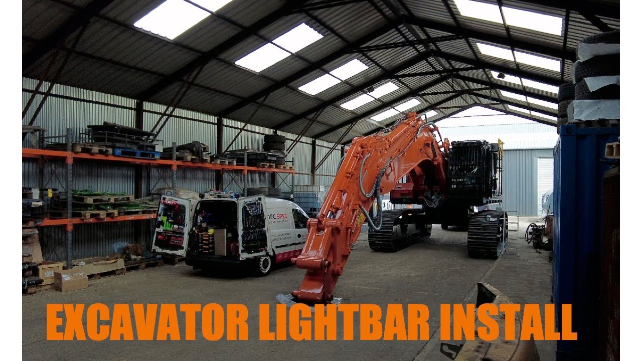 Excavator Lightbar Install