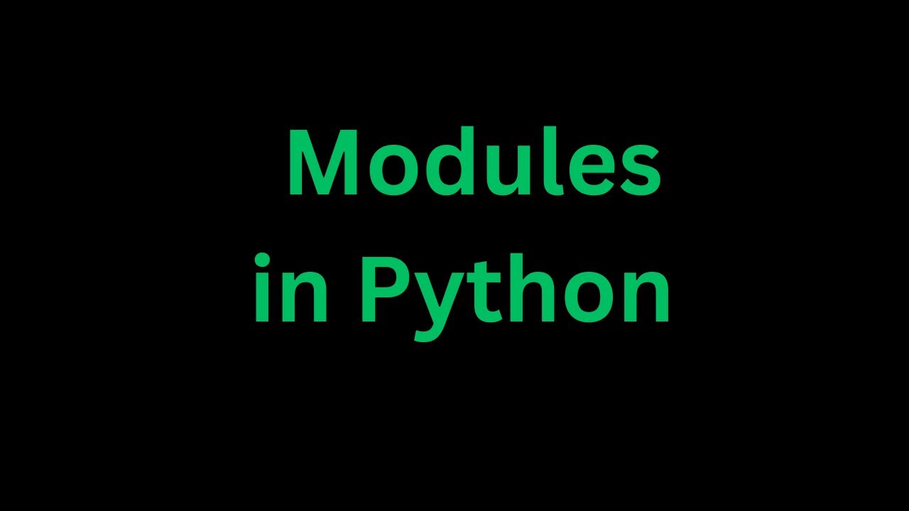 The Power of Parts: Mastering Modules in Python - YouTube