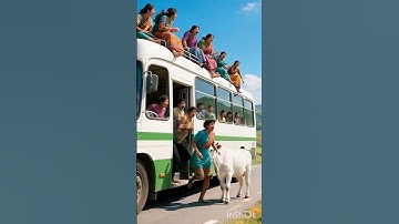 Calf saved the lives of bus passengers 😭 #ai #cow# trending,#like ,#youtubeshorts