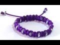 PULSERA SHAMBALLA CON TUERCAS. TUTORIAL DIY COMO HACER UNA PULSERA CON COLA DE RATON Y TUERCAS