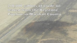 Site of the oil leak in Marshall County, South Dakota