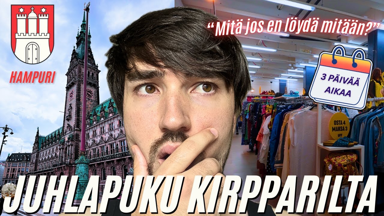 3 PÄIVÄÄ AIKAA LÖYTÄÄ JUHLAPUKU KIRPPARILT HÄIHIN - Hampuri vlogi osa 1