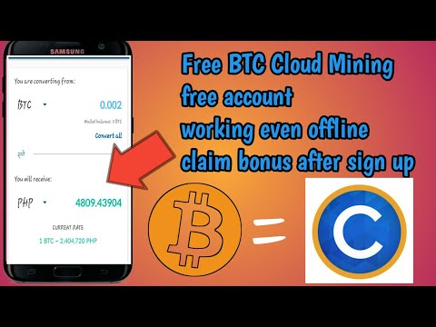 Earn 0.002 btc in this Free Cloud Mining working even offline,claim bonus after sign up,