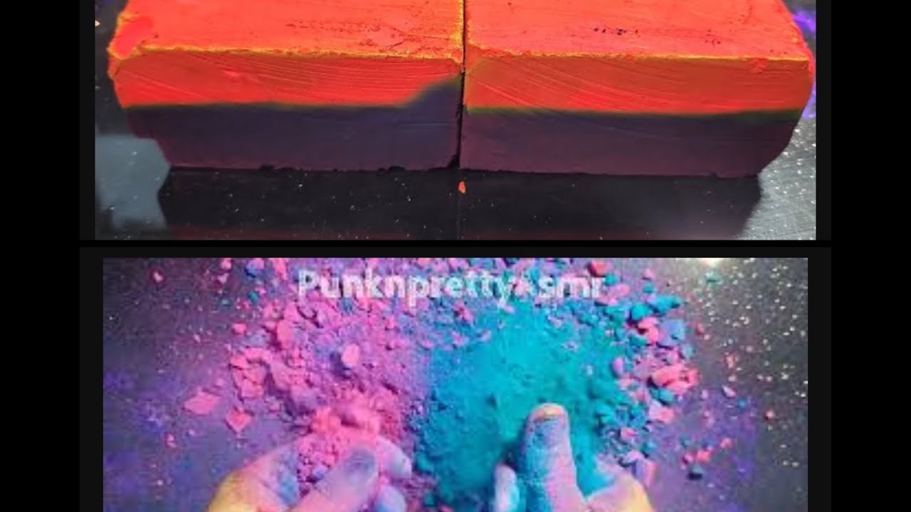 Vibrant Dyed Chalk Blocks | ASMR I Oddly Satisfying - YouTube