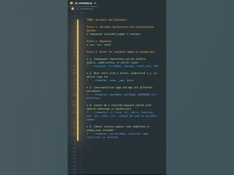 React Native | Variable & Constant in JS #shorts #code #programming # ...